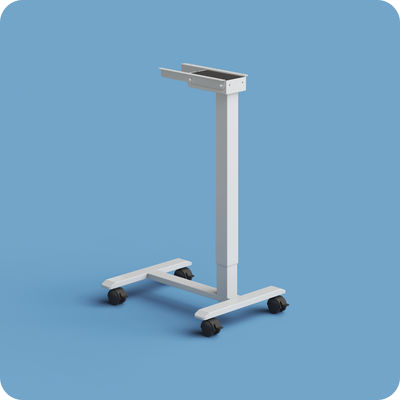 comprar Estructura de escritorio rodante con un solo motor, una columna invertida con 2 etapas, mesa lateral, carga máxima de 40 kg Fabricación en línea