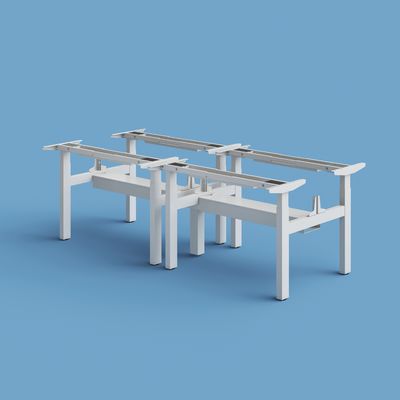 Buy Linkable Workbench Quad Motors Office Bench Systems With Adjustable Crossbar online manufacture