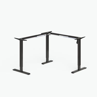 comprare Telaio per scrivania angolare elettrica di base con portata massima di 80 kg, motore singolo, 3 gambe rovesciate, 2 stadi fabbricazione online