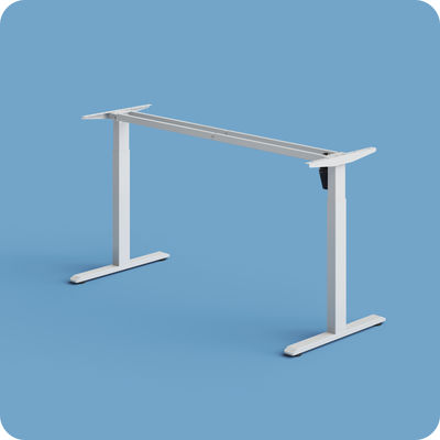 acheter Cadre de bureau debout à un seul moteur, charge de 100KG, 2 pieds standards avec barre transversale double extensible fabrication en ligne