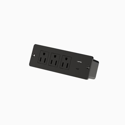kaufen US Desktop Steckdosenleiste 3 Ausgänge 1 USB 1 Typ-C 2 Meter Rundkabel Langsames Laden Online-Herstellung