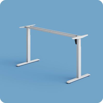 comprar Estrutura de secretária de pé com um motor para carga de 80KG, 2 pernas padrão com barra transversal dupla expansível Fabricação em linha